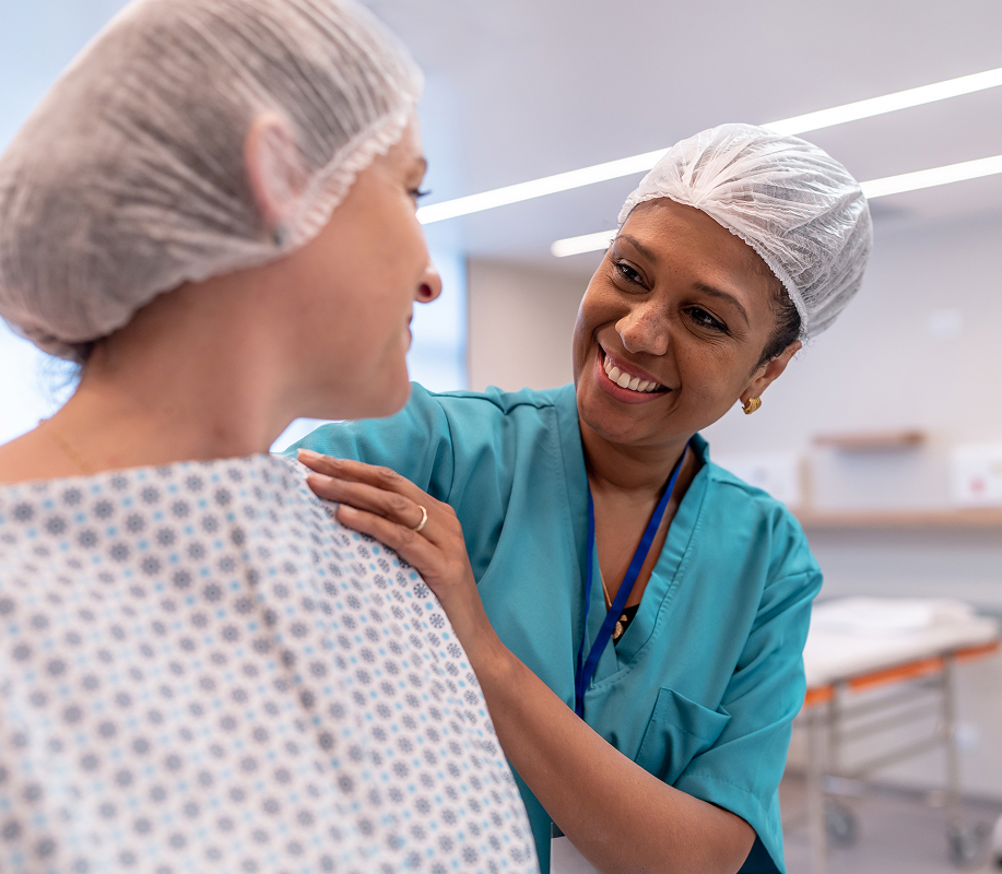 Doctor greeting a patient
